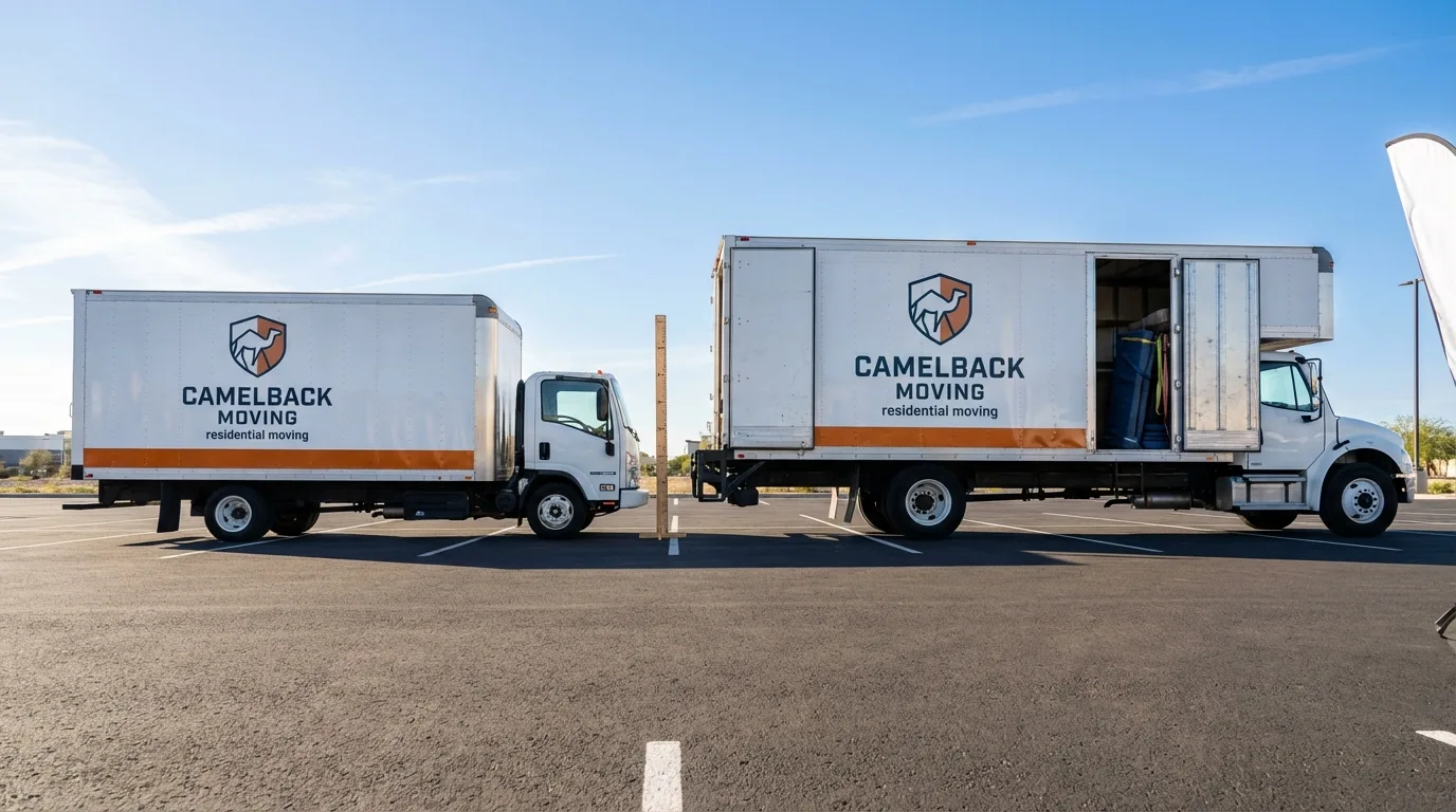 Moving truck size capacity guide in Navajo